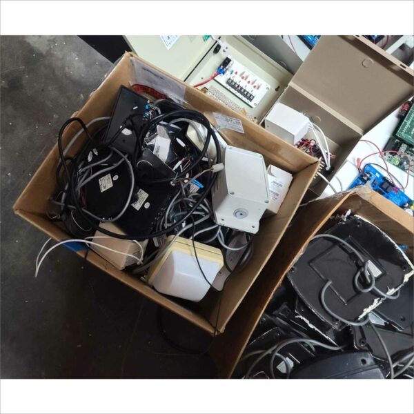 large lot of Keri Systems Access Control Box Satellite Expansion Board with enclosure & readers