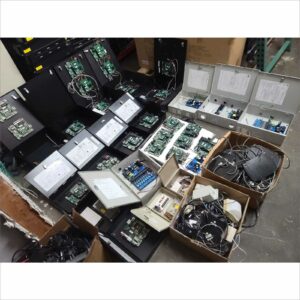 large lot of Keri Systems Access Control Box Satellite Expansion Board with enclosure & readers