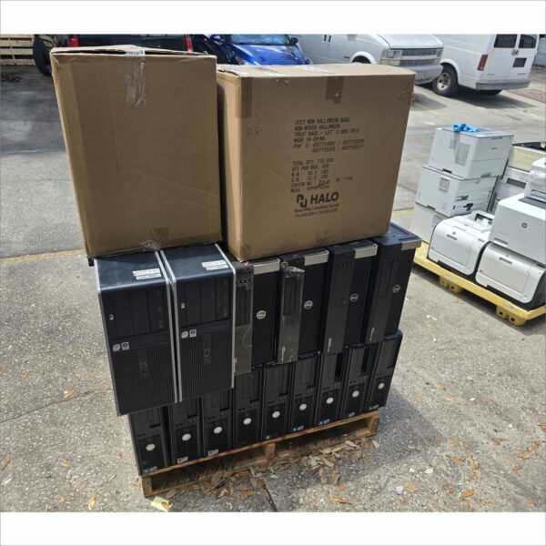 Pallet of Dell / lenovo / hp Desktop SFF DT Towers and AIO