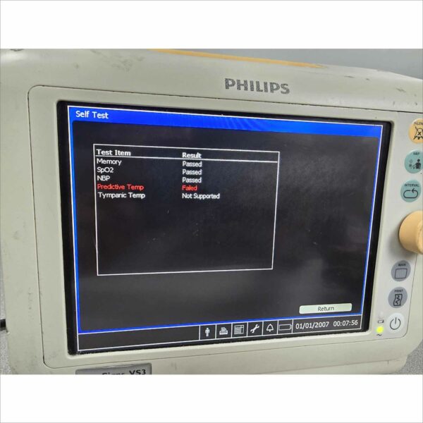 lot of 2x Philips Suresigns MV4 / VS3 Vital Signs Monitor W/Temp, NIBP, Printer