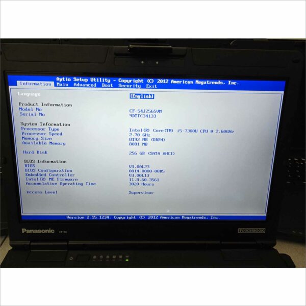 lot of 10x Panasonic Toughbook CF-54 MK3 i5-7300U 8GB 256GB SSD Webcam FHD Win11 TouchScreen - G1