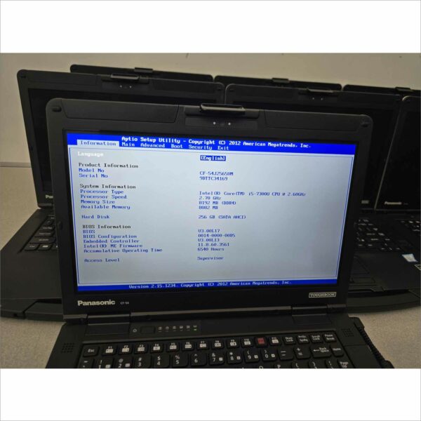 lot of 10x Panasonic Toughbook CF-54 MK3 i5-7300U 8GB 256GB SSD Webcam FHD Win11 TouchScreen - G1