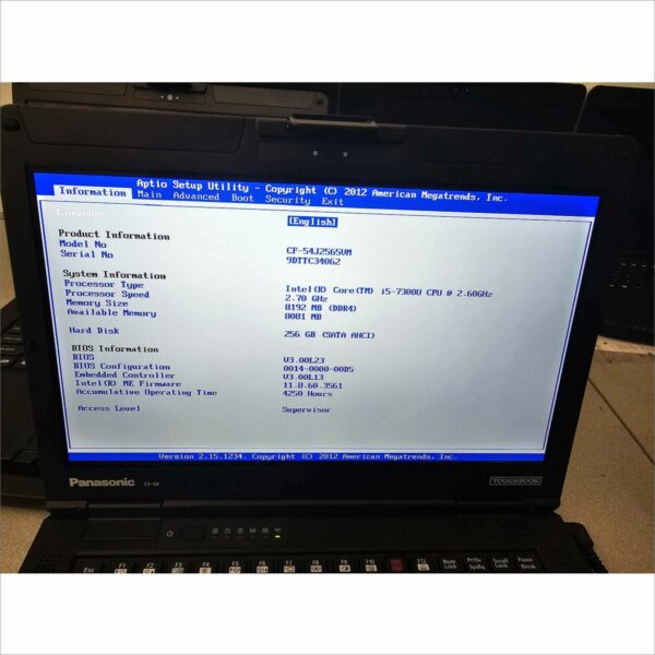 lot of 10x Panasonic Toughbook CF-54 MK3 i5-7300U 8GB 256GB SSD Webcam FHD Win11 TouchScreen - G2