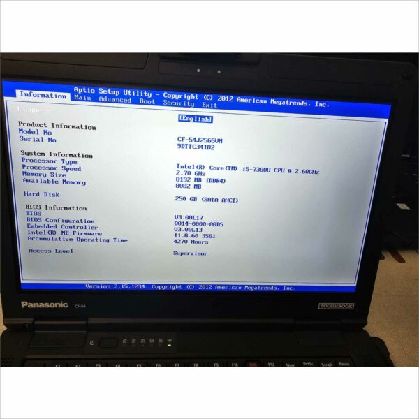 lot of 10x Panasonic Toughbook CF-54 MK3 i5-7300U 8GB 256GB SSD Webcam FHD Win11 TouchScreen - G2