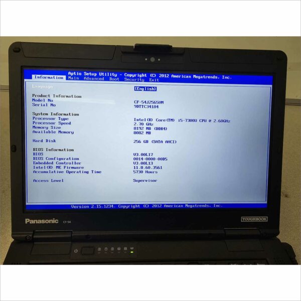 lot of 10x Panasonic Toughbook CF-54 MK3 i5-7300U 8GB 256GB SSD Webcam FHD Win11 TouchScreen - G2