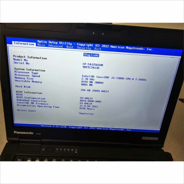 lot of 10x Panasonic Toughbook CF-54 MK3 i5-7300U 8GB 256GB SSD Webcam FHD Win11 TouchScreen - G2