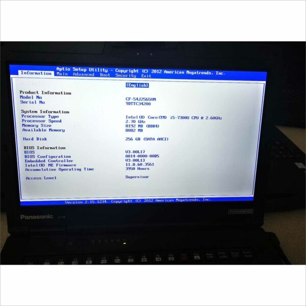 lot of 10x Panasonic Toughbook CF-54 MK3 i5-7300U 8GB 256GB SSD Webcam FHD Win11 TouchScreen - G3