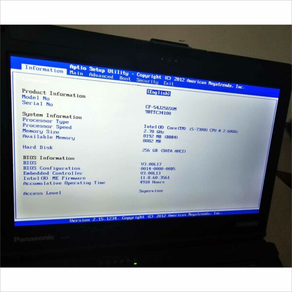 lot of 10x Panasonic Toughbook CF-54 MK3 i5-7300U 8GB 256GB SSD Webcam FHD Win11 TouchScreen - G3