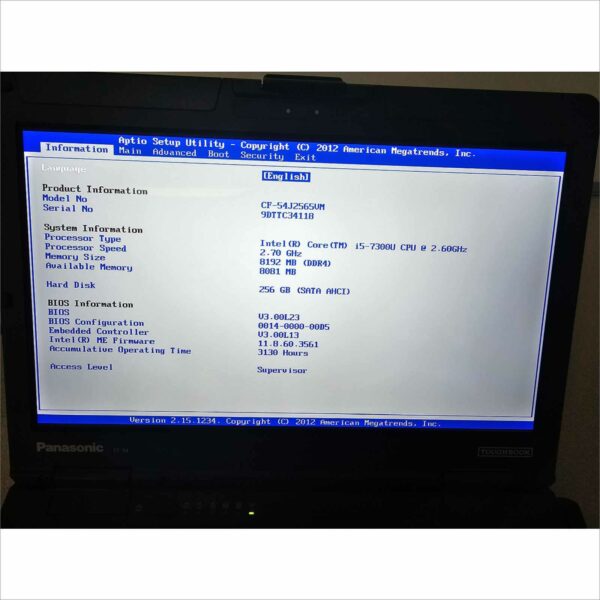 lot of 10x Panasonic Toughbook CF-54 MK3 i5-7300U 8GB 256GB SSD Webcam FHD Win11 TouchScreen - G3