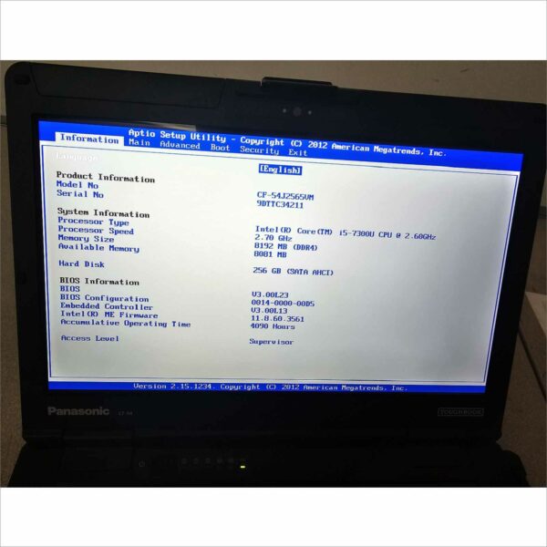 lot of 10x Panasonic Toughbook CF-54 MK3 i5-7300U 8GB 256GB SSD Webcam FHD Win11 TouchScreen - G3