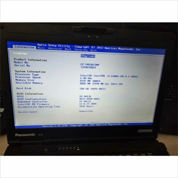 lot of 11x Panasonic Toughbook CF-54 I5-6300U 8GB 512GB Webcam HD Win11 - G4