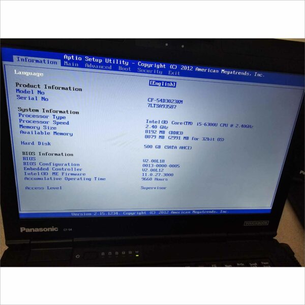 lot of 11x Panasonic Toughbook CF-54 I5-6300U 8GB 512GB Webcam HD Win11 - G4