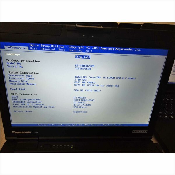 lot of 11x Panasonic Toughbook CF-54 I5-6300U 8GB 512GB Webcam HD Win11 - G4