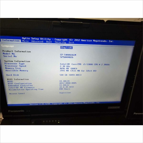 lot of 11x Panasonic Toughbook CF-54 I5-6300U 8GB 512GB Webcam HD Win11 - G4