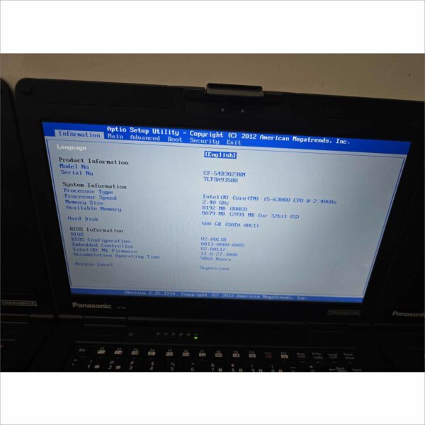 lot of 11x Panasonic Toughbook CF-54 I5-6300U 8GB 512GB Webcam HD Win11 - G4