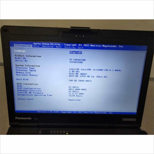 lot of 11x Panasonic Toughbook CF-54 I5-6300U 8GB 512GB Webcam HD Win11 - G4
