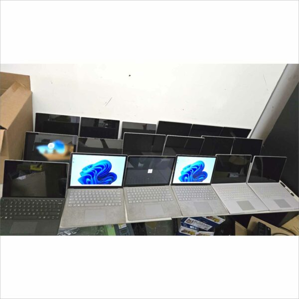 lot of 64 Microsoft Surface Pro 5th,4th,3rd Gen, Book 2, Laptop, Samsung, Apple Tablets