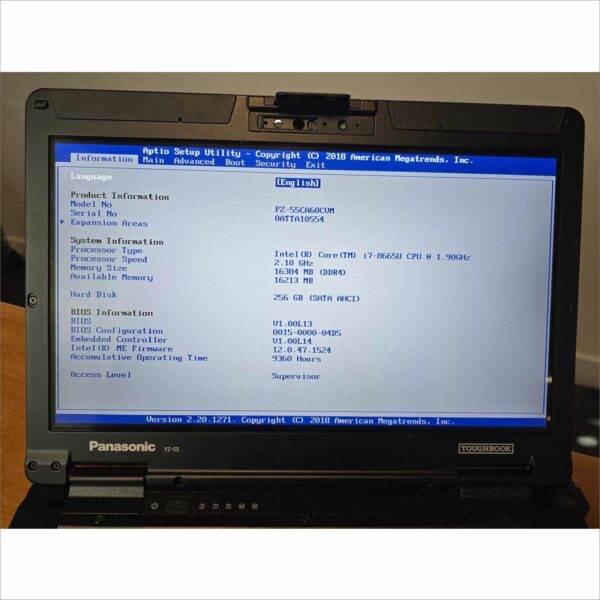 Panasonic Toughbook FZ-55 Core i7 FHD Touch 16GB 256GB LTE GPS Win11 #0ATTA10554