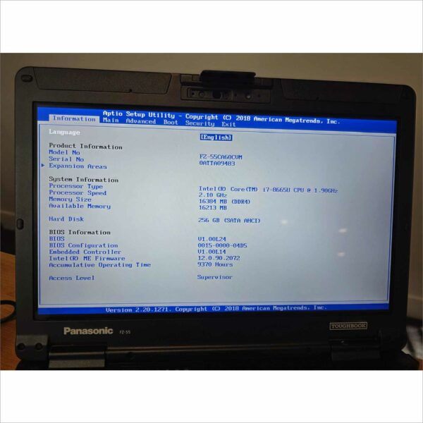 Panasonic Toughbook FZ-55 Core i7 FHD Touch 16GB 256GB LTE GPS Win11 #0ATTA09483
