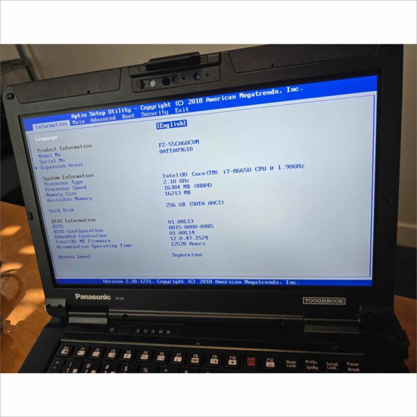 Panasonic Toughbook FZ-55 Core i7 FHD Touch 16GB 256GB LTE GPS Win11 #0ATTA09610