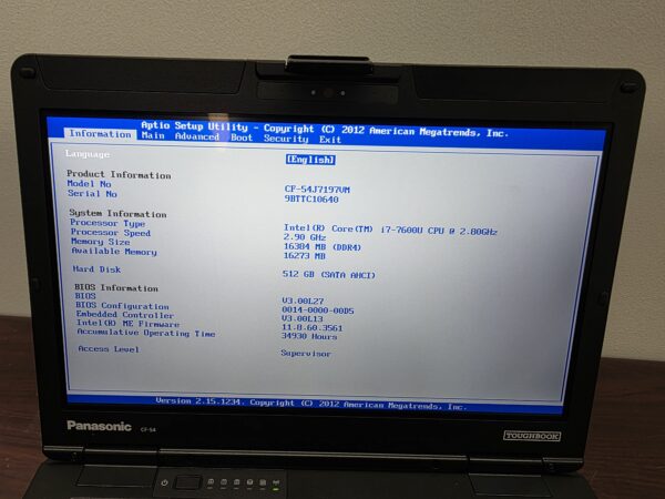 Panasonic Toughbook CF-54 Core i7 FHD Touch 8GB 500GB LTE GPS Win11 #9BTTC10640