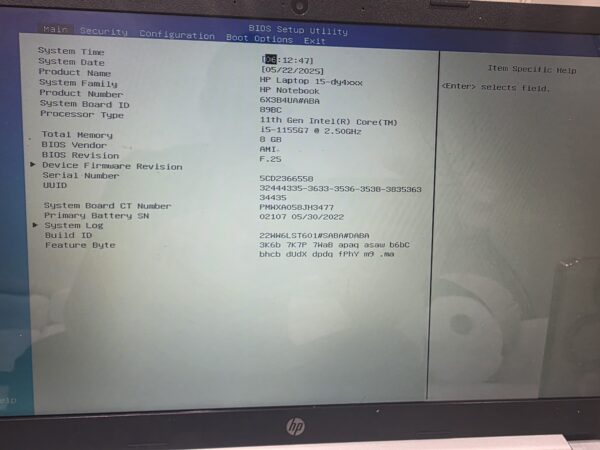 HP 6X3B4UA | i5-1155G7 | 8GB RAM | 256GB SSD | Win 11 | 5CD2366558
