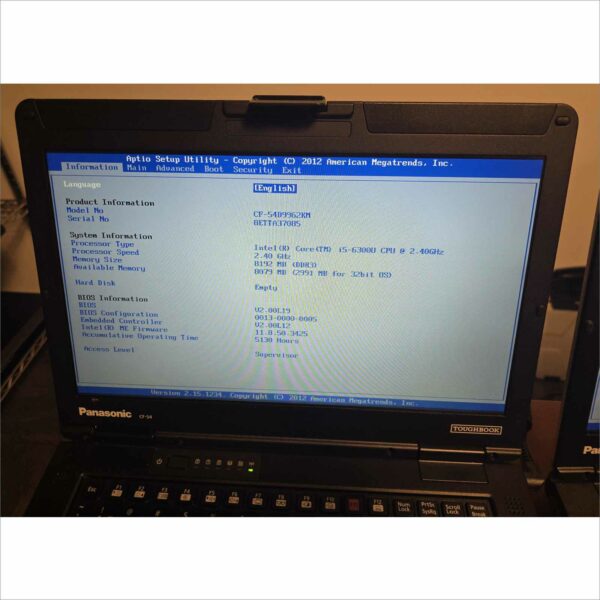 Panasonic CF-54 Toughbook 14" Semi-rugged Laptop i5 6th With Serial Port & Optical Drive