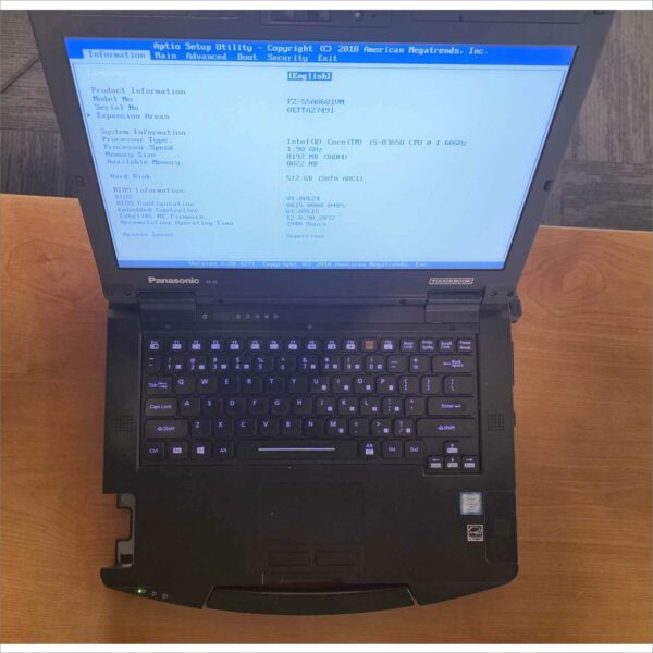 Panasonic Toughbook FZ-55 Core i5 HD 8GB 512GB LTE GPS Win11 #0ETTA27491