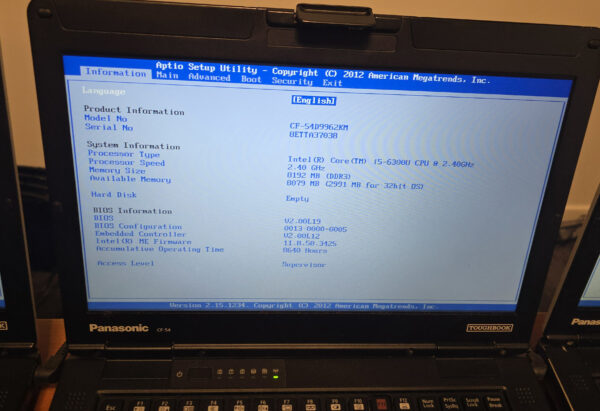 lot of 10x Panasonic CF-54 Toughbook 14" Semi-rugged Laptop i5 6th With Serial Port #2