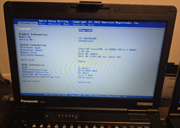 lot of 10x Panasonic CF-54 Toughbook 14" Semi-rugged Laptop i5 6th With Serial Port #2