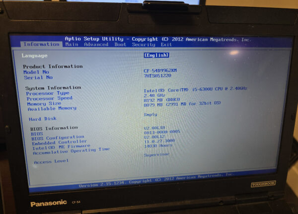 lot of 10x Panasonic CF-54 Toughbook 14" Semi-rugged Laptop i5 6th With Serial Port #2