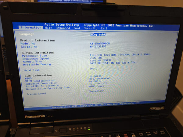 Lot of 30x Panasonic Toughbook CF-54 – Grade A, Intel i5, SSD, Windows 11 Pro