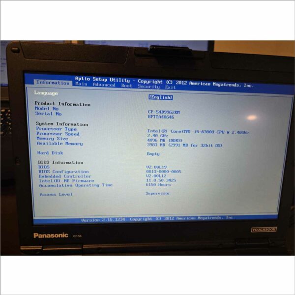 lot of 10x Panasonic CF-54 Toughbook 14" Semi-rugged Laptop i5 6th With Serial Port #3