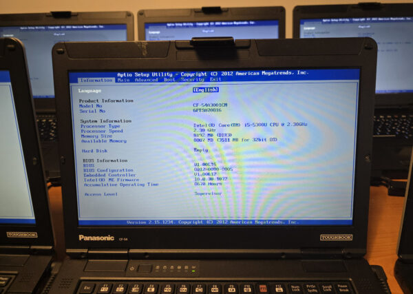 Lot of 30x Panasonic Toughbook CF-54 – Grade A, Intel i5, SSD, Windows 11 Pro