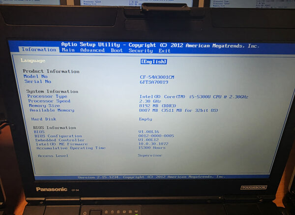 Lot of 30x Panasonic Toughbook CF-54 – Grade A, Intel i5, SSD, Windows 11 Pro