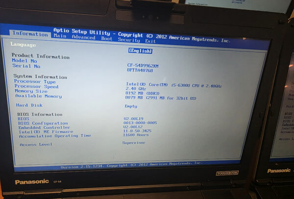 lot of 10x Panasonic CF-54 Toughbook 14" Semi-rugged Laptop i5 6th With Serial Port #2