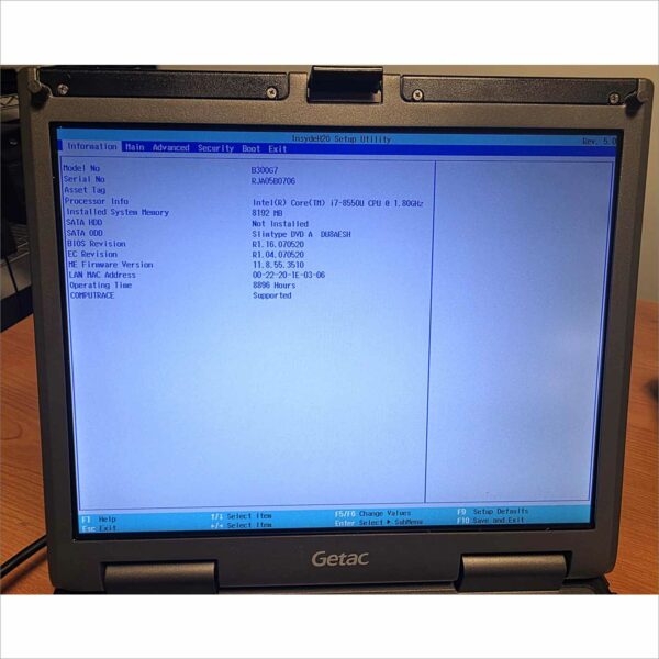lot of 10x Getac B300 G7 i7 8th Gen Win 11 Support, TPM, 8GB, 256GB, BT, Cell