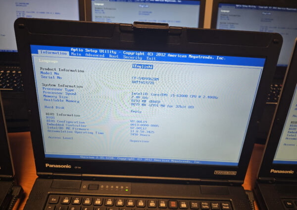 Panasonic CF-54 Toughbook 14" Semi-rugged Laptop i5 6th With Serial Port & Optical Drive