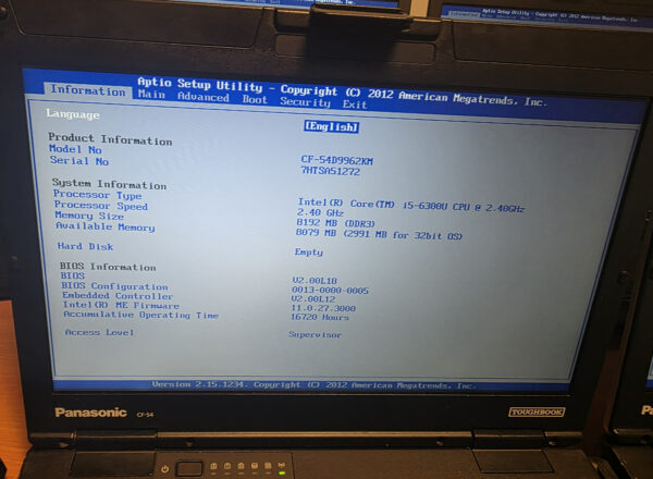 lot of 10x Panasonic CF-54 Toughbook 14" Semi-rugged Laptop i5 6th With Serial Port #2