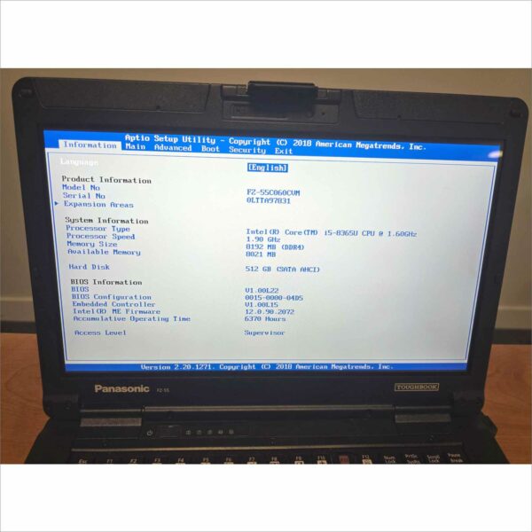 Panasonic Toughbook FZ-55 Core i5 FHD 8GB 512GB LTE GPS Win11 #0LTTA97831