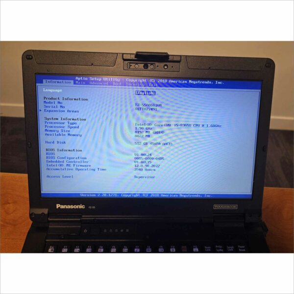 Panasonic Toughbook FZ-55 Core i5 HD 8GB 512GB LTE GPS Win11 #0ETTA27491