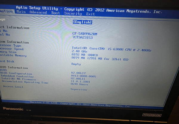 lot of 10x Panasonic CF-54 Toughbook 14" Semi-rugged Laptop i5 6th With Serial Port #2