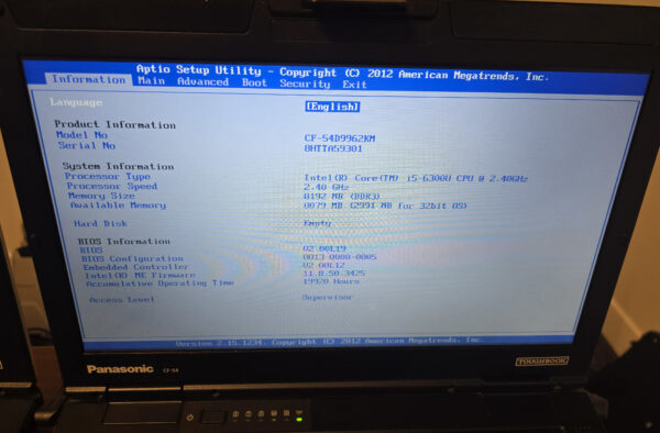 lot of 10x Panasonic CF-54 Toughbook 14" Semi-rugged Laptop i5 6th With Serial Port #2