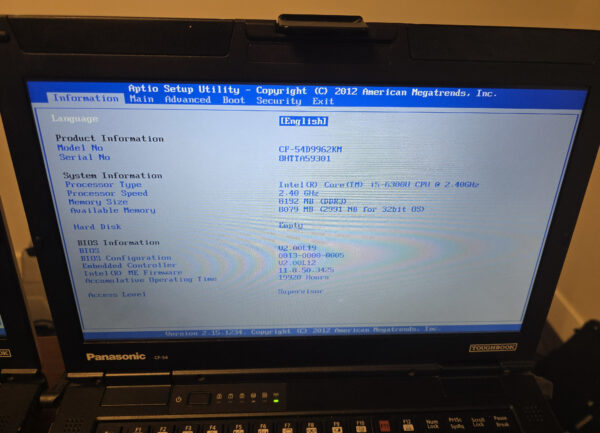 lot of 10x Panasonic CF-54 Toughbook 14" Semi-rugged Laptop i5 6th With Serial Port #2