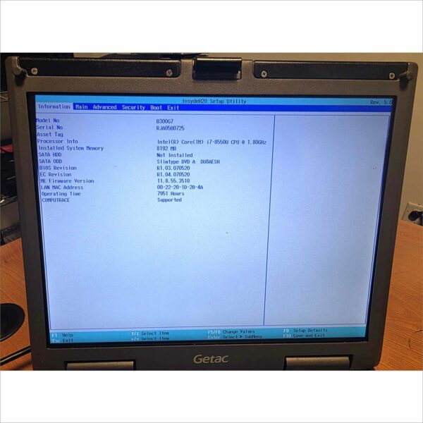 lot of 10x Getac B300 G7 i7 8th Gen Win 11 Support, TPM, 8GB, 256GB, BT, Cell