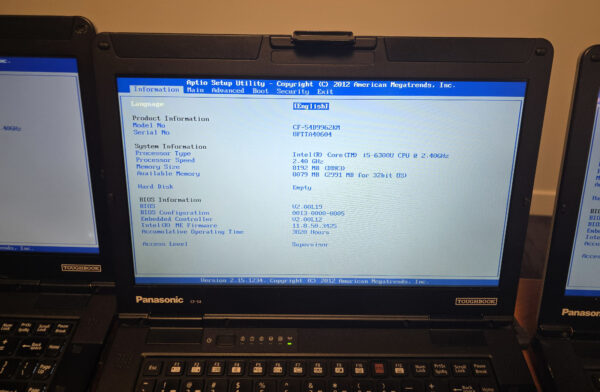 Panasonic CF-54 Toughbook 14" Semi-rugged Laptop i5 6th With Serial Port & Optical Drive