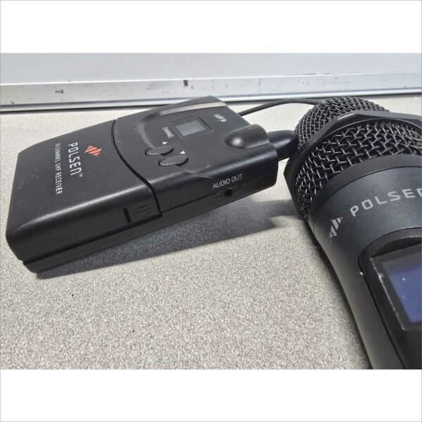 Polsen ULW-16 Set Handheld Wireless Mic & UHF Receiver 16 Channel 584-606MHz