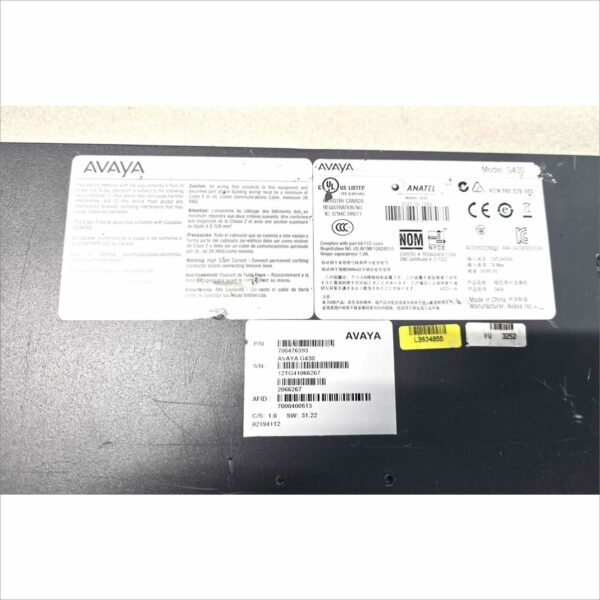 Avaya G430 Media Gateway + S8300D V7 Media Server Module – Voice Gateway – Used