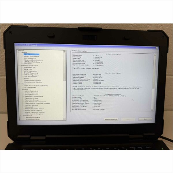 Dell Latitude 5424 Rugged | i5 8th Gen | 8GB RAM | No HDD/Caddy | No Battery Super Clean Bare bone