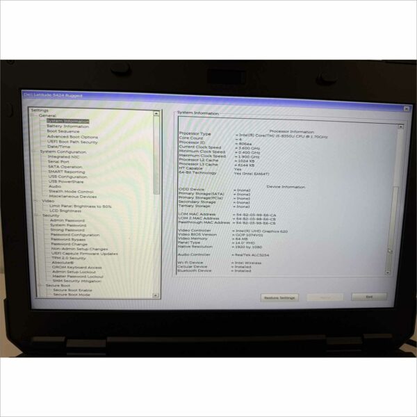 Dell Latitude 5424 Rugged | i5 8th Gen | 8GB RAM | No HDD/Caddy | No Battery Super Clean Bare bone